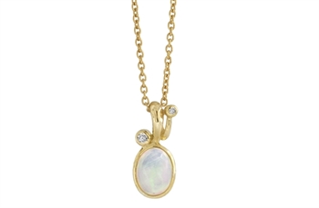 Guldcollier - Elegant Opal